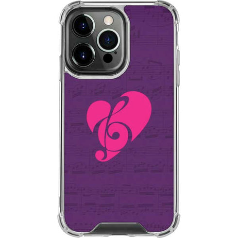 Purple Musical Notes iPhone 16 Pro Clear Case